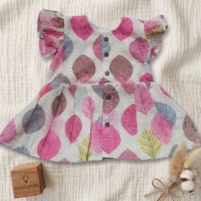 Serene Leaf Eyelet Frock